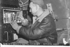 TSgt  AT Barber - repairing radio